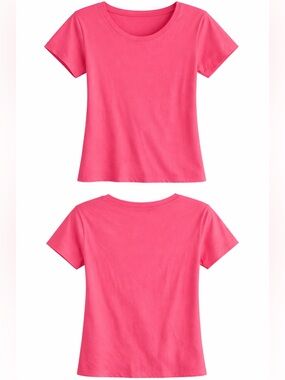 Short Sleeve Crewneck Tee - Pink